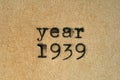 Year 1939