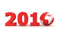 Year 2010 World Red Royalty Free Stock Photo