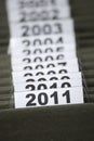 The year 2011 in index files Royalty Free Stock Photo