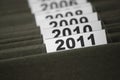 The year 2011 in index files Royalty Free Stock Photo