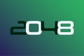 Year 2048 numeric typography text vector design on gradient color background. Royalty Free Stock Photo