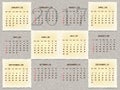Year 2017 abstract vintage calendar Royalty Free Stock Photo