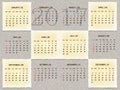 Year 2017 abstract vintage calendar