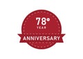 78 year anniversary Badge. 78 years anniversary