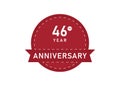 46 year anniversary Badges. 46 years anniversary