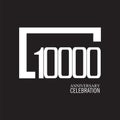 10000 YEAR ANNIVERSARY CELEBRATION VECTOR DESIGN TEMPLATE ILLUSTRATION