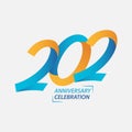 202 Year Anniversary Celebration Vector Template Design Illustration