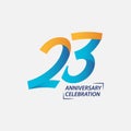 23 Year Anniversary Celebration Vector Template Design Illustration