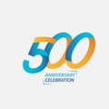 500 Year Anniversary Celebration Vector Template Design Illustration Royalty Free Stock Photo