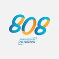 808 Year Anniversary Celebration Vector Template Design Illustration Royalty Free Stock Photo