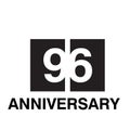 96 Year Anniversary Celebration Vector Template Design Illustration