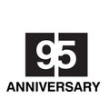 95 Year Anniversary Celebration Vector Template Design Illustration