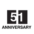 51 Year Anniversary Celebration Vector Template Design Illustration