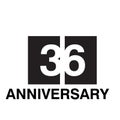 36 Year Anniversary Celebration Vector Template Design Illustration Royalty Free Stock Photo