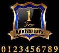 1 year anniversary golden label, 1st anniversary set