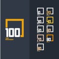 100 Year Anniversary Set Vector Template Design Illustration100 Year Anniversary Set 10 20 30 40 50 60 70 80 90 Vector Template