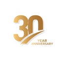 30 Year Anniversary Vector Template Design Illustration