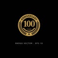 100 Year Anniversary Vector Template Design Illustration