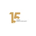 15 Year Anniversary Vector Template Design Illustration