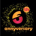 6 Year Anniversary Vector Template Design Illustration - Vector