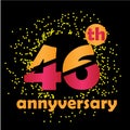 46 Year Anniversary Vector Template Design Illustration - Vector