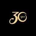 30 Year Anniversary Vector Template Design Illustration