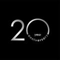 20 Year Anniversary Vector Template Design Illustration