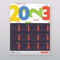 2023 Year, Annual Yearly Wall Calendar Poster with Planner and Organiser with Photo or Image