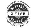 2 year warranty classic retro design icon