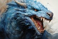 Year of the Blue Dragon Acrylic Painting