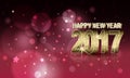 Year 2017 blurred glitter abstract background. Royalty Free Stock Photo