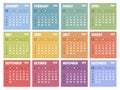 Calendar for 2019 starts sunday, vector calendar design 2019 year