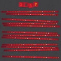 2017 Year Calendar with red strips on dark background. Royalty Free Stock Photo