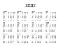 Year 2023 calendar
