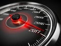 2017 year car speedometer concept