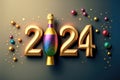 2024: A Year of Celebration and Numerical Significance. Happy New Year 2024. Generative Ai