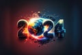 2024: A Year of Celebration and Numerical Significance. Happy New Year 2024. Generative Ai Royalty Free Stock Photo