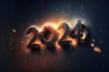 2024: A Year of Celebration and Numerical Significance. Happy New Year 2024. Generative Ai Royalty Free Stock Photo