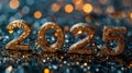 The year 2024 is changed to 2025 and the virtual download bar with loading progress bar is used for New Year's Eve Royalty Free Stock Photo