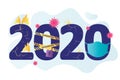 2020 year. Crazy, problem year. Global coronavirus pandemic, lockdown, fires, protests and others. Funny printable template