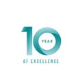 10 Year of Excellence Vector Design Illustration