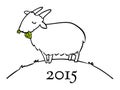 Year of the Goat Doodle for 2015 Royalty Free Stock Photo