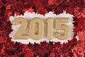 2015 year golden figures Royalty Free Stock Photo