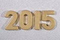 2015 year golden figures Royalty Free Stock Photo