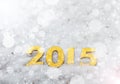 2015 year golden figures Royalty Free Stock Photo
