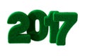 2017 year from grass. Isolated 3D