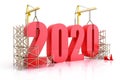 Year 2020 growth, building, improvement in business or in general concept in the year 2020