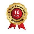 10 year guarantee badge, 10 year guarantee logo, Year guarantee Logo Vector Photo