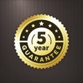 5 year guarantee business gold label