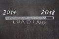 Sign loading with 2018 year Royalty Free Stock Photo